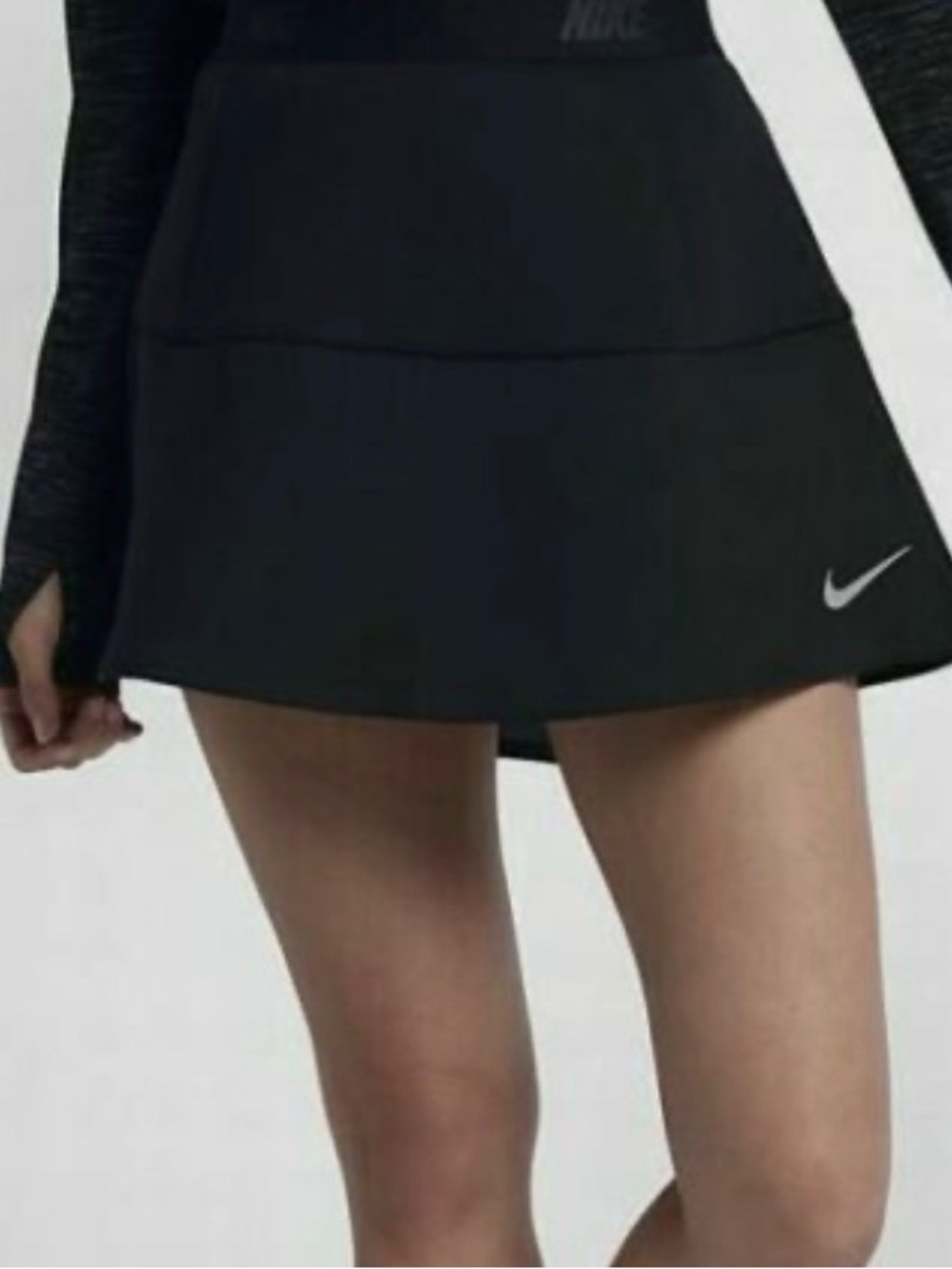 Nike DRI- Fit Black Athletic Golf Skirt with Swoosh
